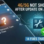 4G 5G Not Showing After Update on Android
