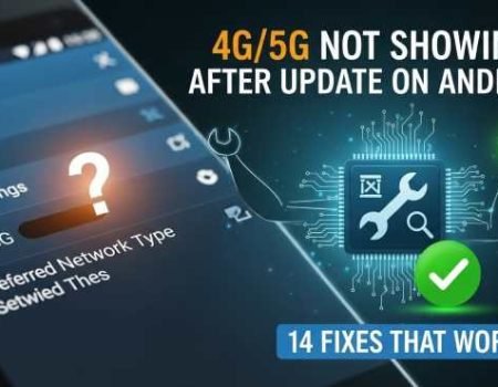 4G 5G Not Showing After Update on Android