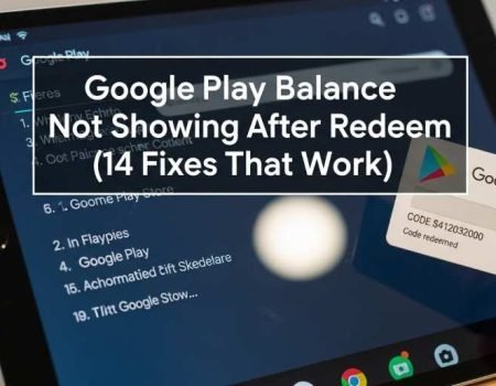 Google Play Balance Not Showing After Redeem