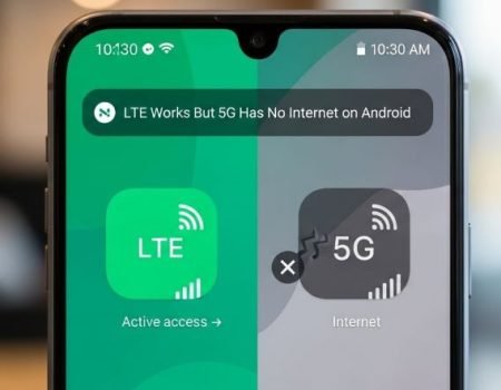 LTE Works But 5G Has No Internet on Android