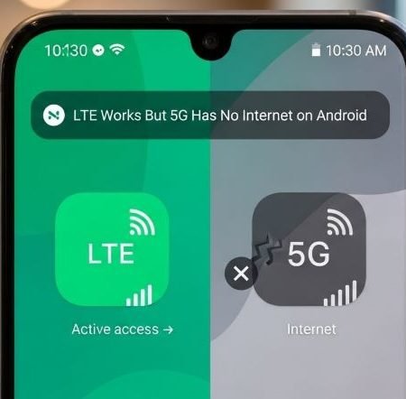 LTE Works But 5G Has No Internet on Android