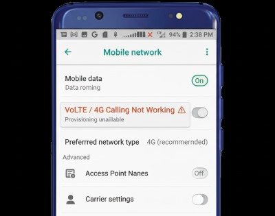 VoLTE 4G Calling Not Working on Android