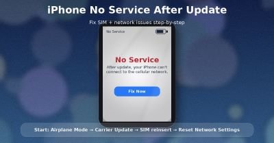 iPhone No Service After Update 10 Fixes for SIM & Cellular Problems