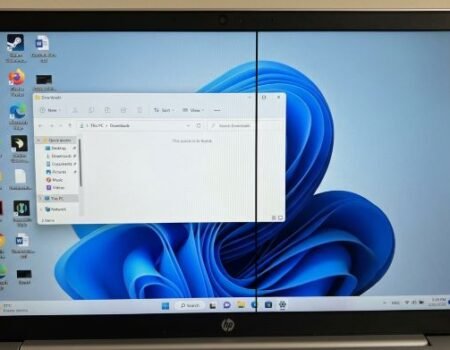 Black line on laptop screen