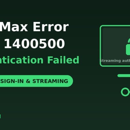HBO Max error code 1400500 streaming authentication failed fixes