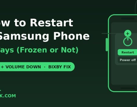 how to restart a Samsung Galaxy phone side button volume down