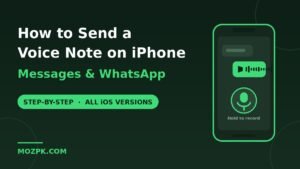 how to send a voice note on iPhone Messages WhatsApp