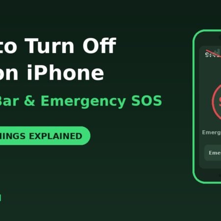 how to turn off SOS on iPhone status bar and Emergency SOS