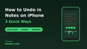 how to undo in Notes on iPhone three finger swipe