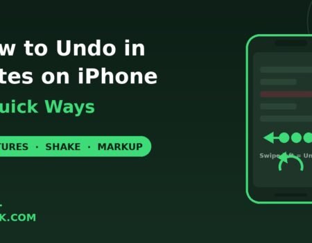 how to undo in Notes on iPhone three finger swipe