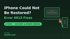 iPhone could not be restored error 4013 fixes