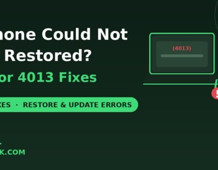 iPhone could not be restored error 4013 fixes