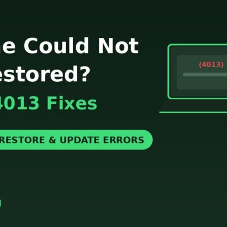 iPhone could not be restored error 4013 fixes