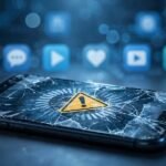 Facebook app keeps crashing on phone with warning symbol