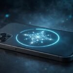 iPhone with Apple Intelligence sparkle icon and loading circle