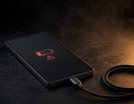 Samsung Galaxy phone with low battery warning after One UI 8.5 update