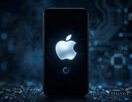 iPhone stuck on Apple logo with loading spinner