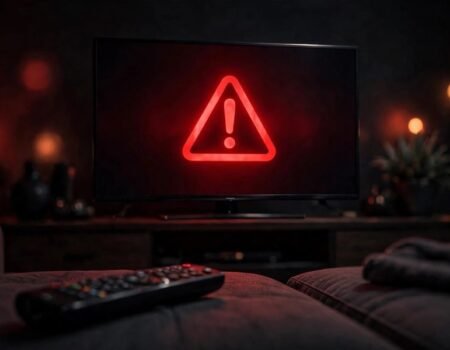 Netflix error code NW-2-5 on TV screen with network warning.
