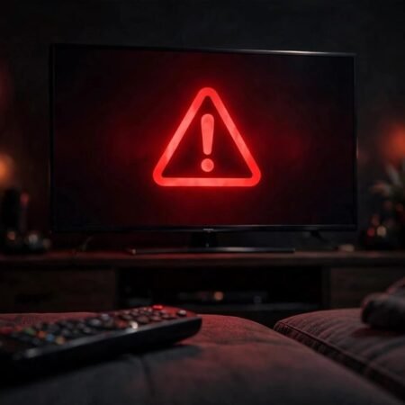 Netflix error code NW-2-5 on TV screen with network warning.